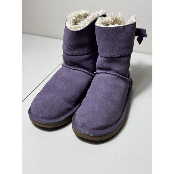 Koolaburra by UGG Suede Short Boots Koola Elderberry Sz 4 - Picture 2 of 9